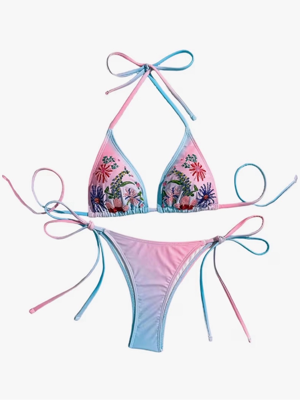 BEAUDRM 2 Piece Floral Beaded Bikini Set
Size Small • NWOT